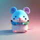 0-3668571402-Cute kawaii Squishy mouse plush toy, realistic texture, visible stitch line, soft smooth lighting, vibrant studio l