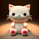 13-1229103470-Cute kawaii Squishy cat plush toy, realistic texture, visible stitch line, soft smooth lighting, vibrant studio li