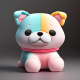 6-41038241-Cute kawaii Squishy dog plush toy, realistic texture, visible stitch line, soft smooth lighting, vibrant studio light