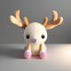 7-2806748469-Cute kawaii Squishy deer plush toy, realistic texture, visible stitch line, soft smooth lighting, vibrant studio li